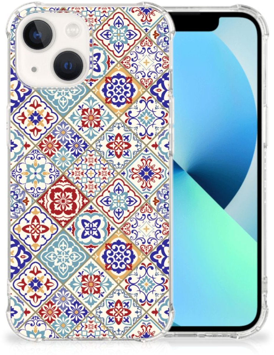 iPhone 13 Anti-Shock Hoesje Tiles Color