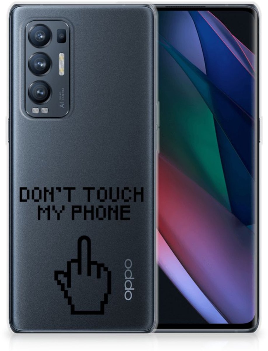 OPPO Find X3 Neo Silicone-hoesje Finger Don't Touch My Phone