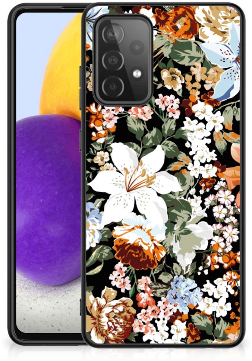 Bloemen Hoesje voor Samsung Galaxy A72 (5G/4G) Dark Flowers