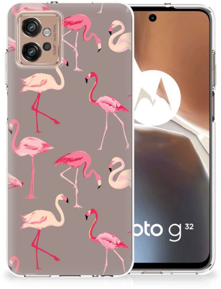 Motorola Moto G32 TPU Hoesje Flamingo