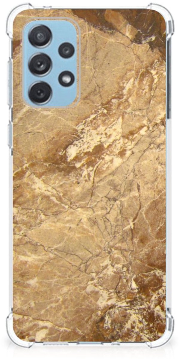 Samsung Galaxy A73 Anti-Shock Hoesje Marmer Creme