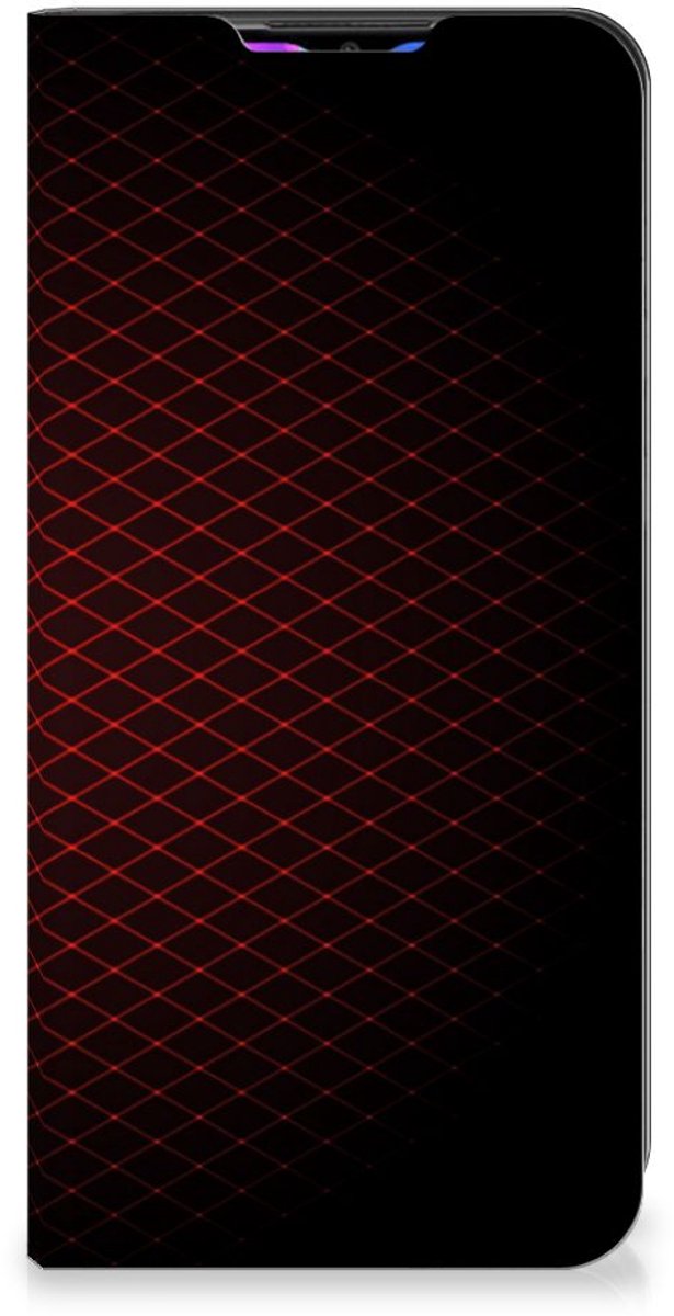 Xiaomi Redmi 9 Hoesje met Magneet Geruit Rood