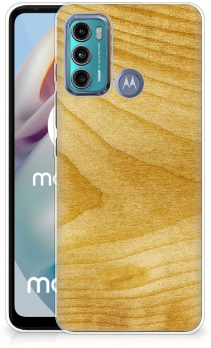 Motorola Moto G60 Bumper Hoesje Licht Hout