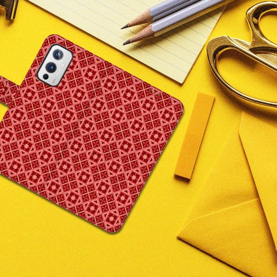 Etui Smartphone OnePlus 9 Wallet Book Case Batik Rouge