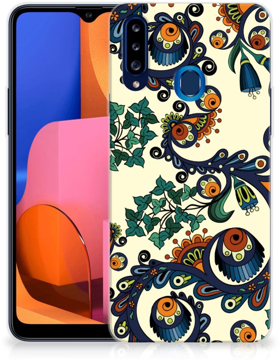 Siliconen Hoesje Samsung Galaxy A20s Barok Flower
