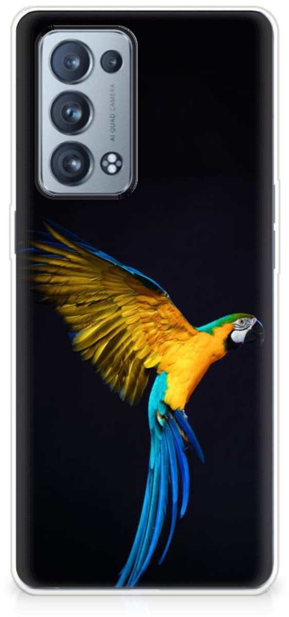 OPPO Reno 6 Pro Plus 5G TPU Hoesje Papegaai