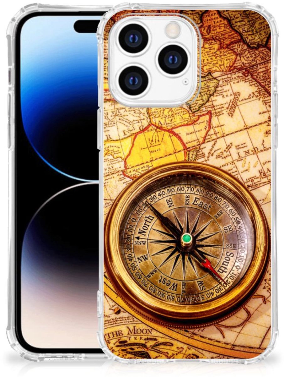 Apple iPhone 14 Pro Max Telefoonhoesje met valbescherming Kompas