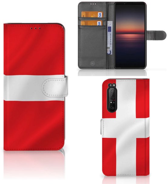 Coque Téléphone Sony Xperia 1 II Magnétique Etui Housse pour Drapeau Danois