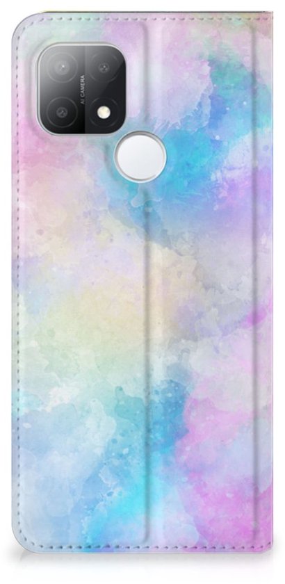 Bookcase Personnaliser OPPO A15 Etui Téléphone Aquarelle Lumière