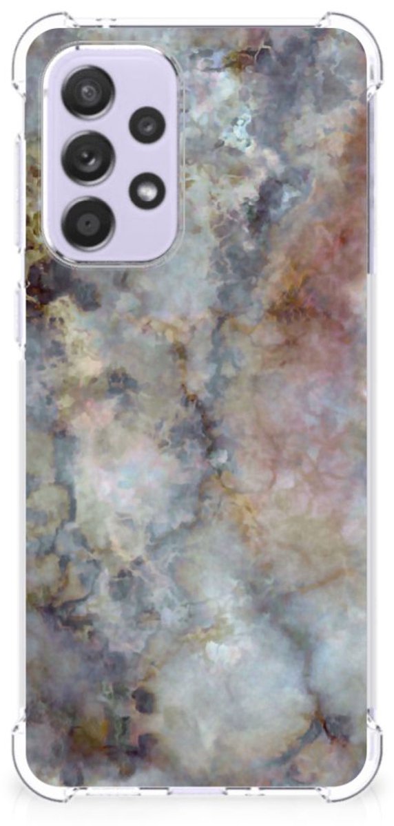 Samsung Galaxy A33 Anti-Shock Hoesje Marmer Grijs