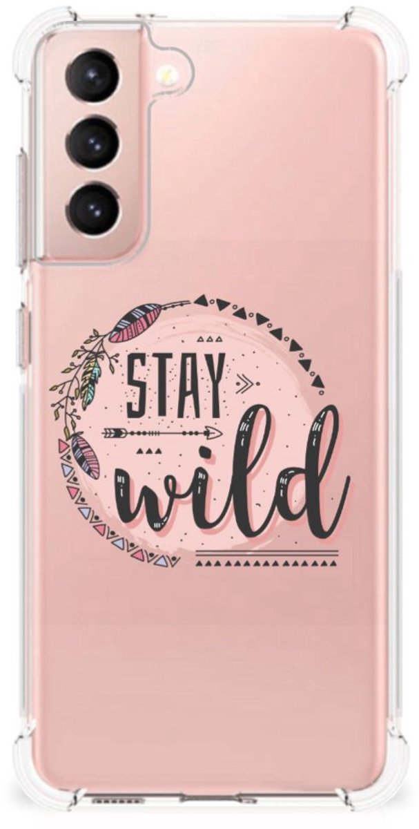 Samsung Galaxy S21 FE Stevig Bumper Hoesje Boho Stay Wild