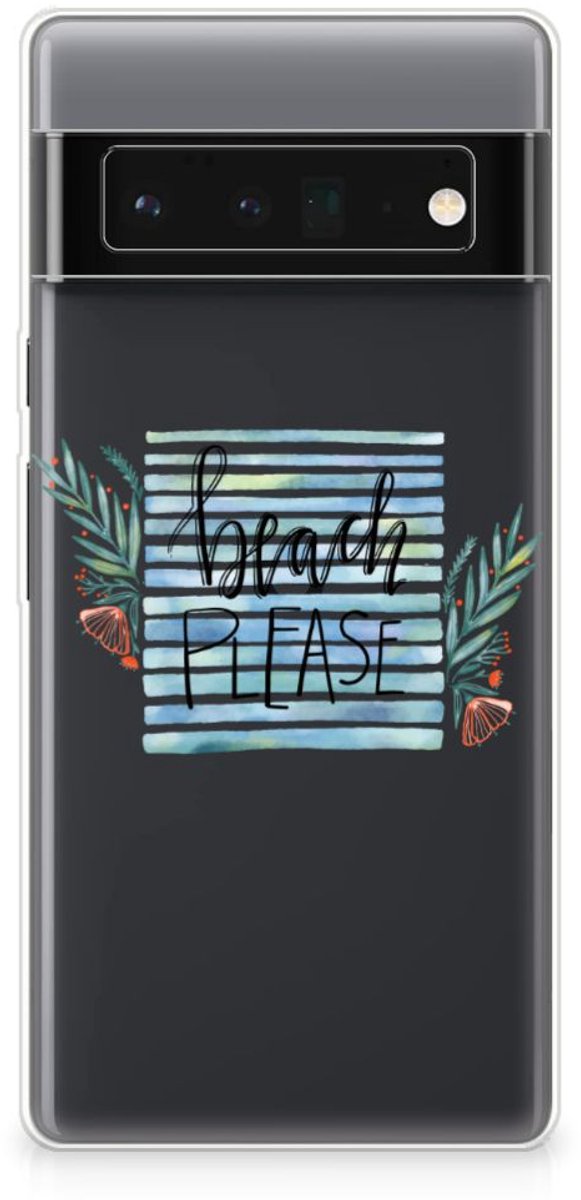Google Pixel 6 Pro Telefoonhoesje met Naam Boho Beach
