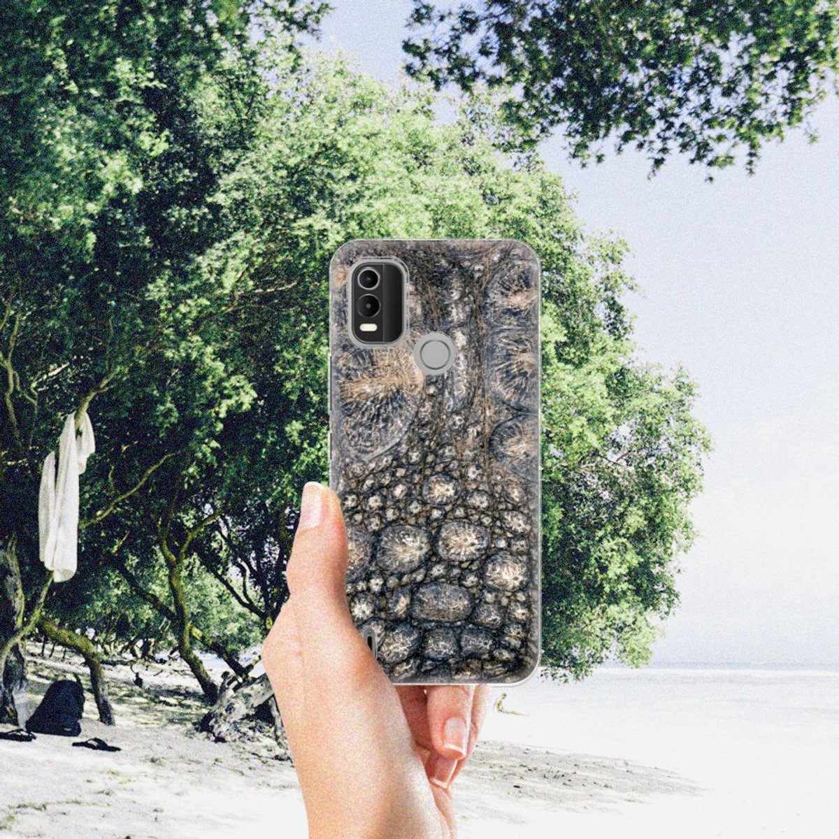 Nokia C21 Plus TPU Hoesje Krokodillenprint