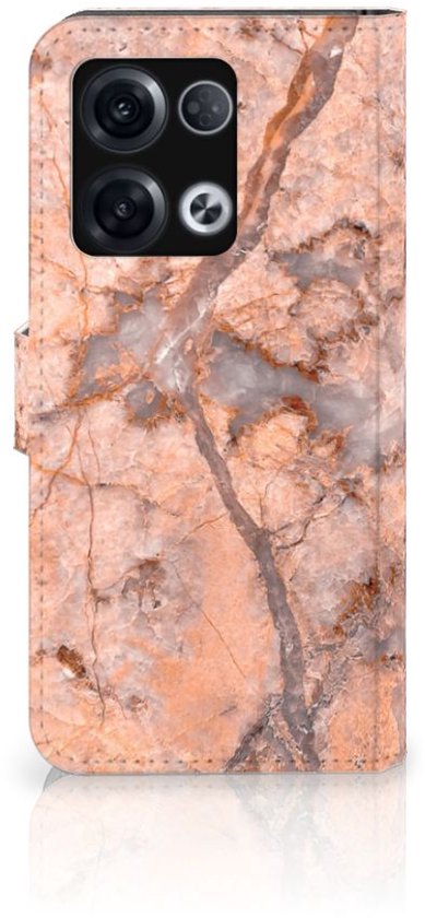 Etui pour Téléphone OPPO Reno8 Pro Coque Orange De Marbre