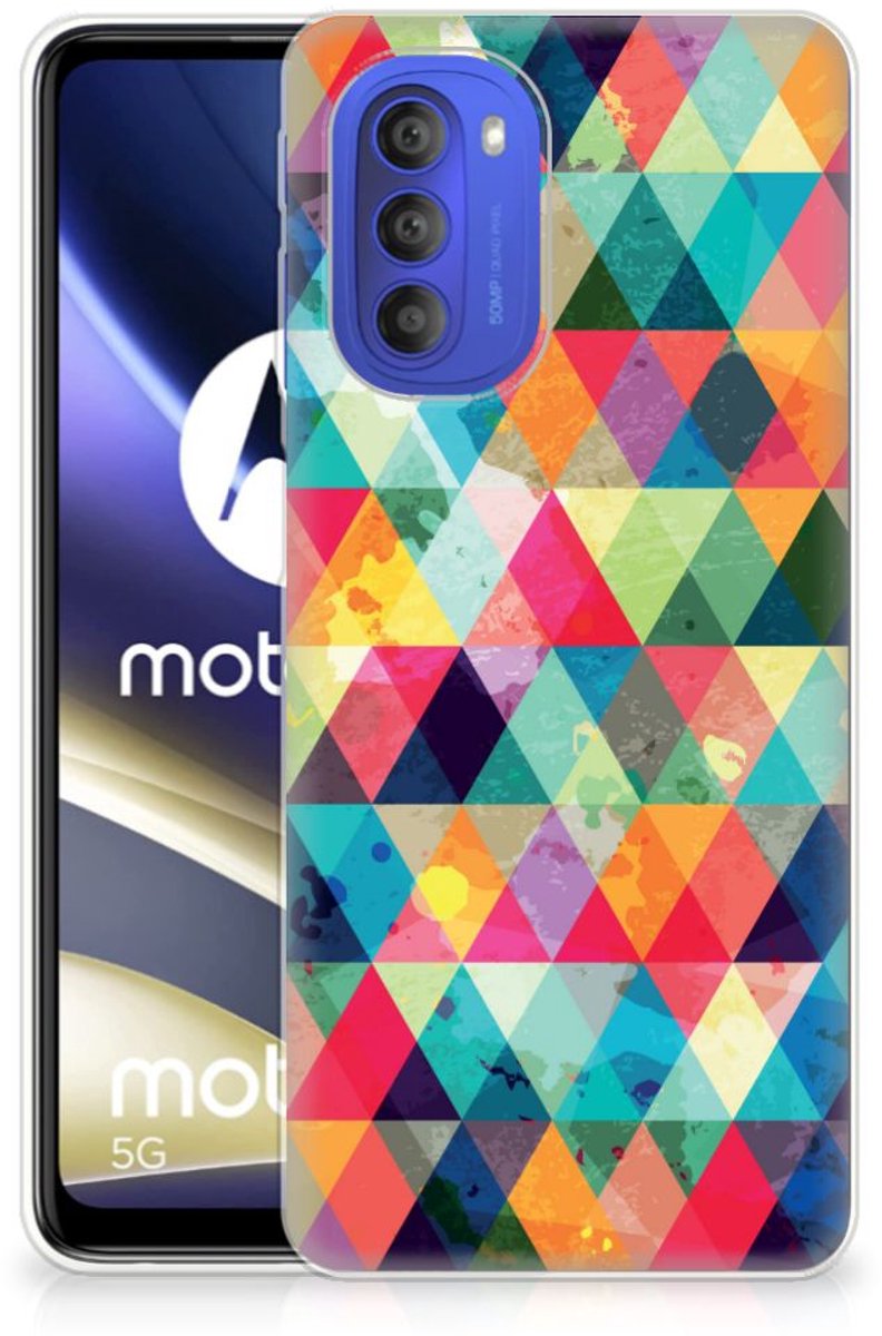 Motorola Moto G51 5G TPU bumper Geruit