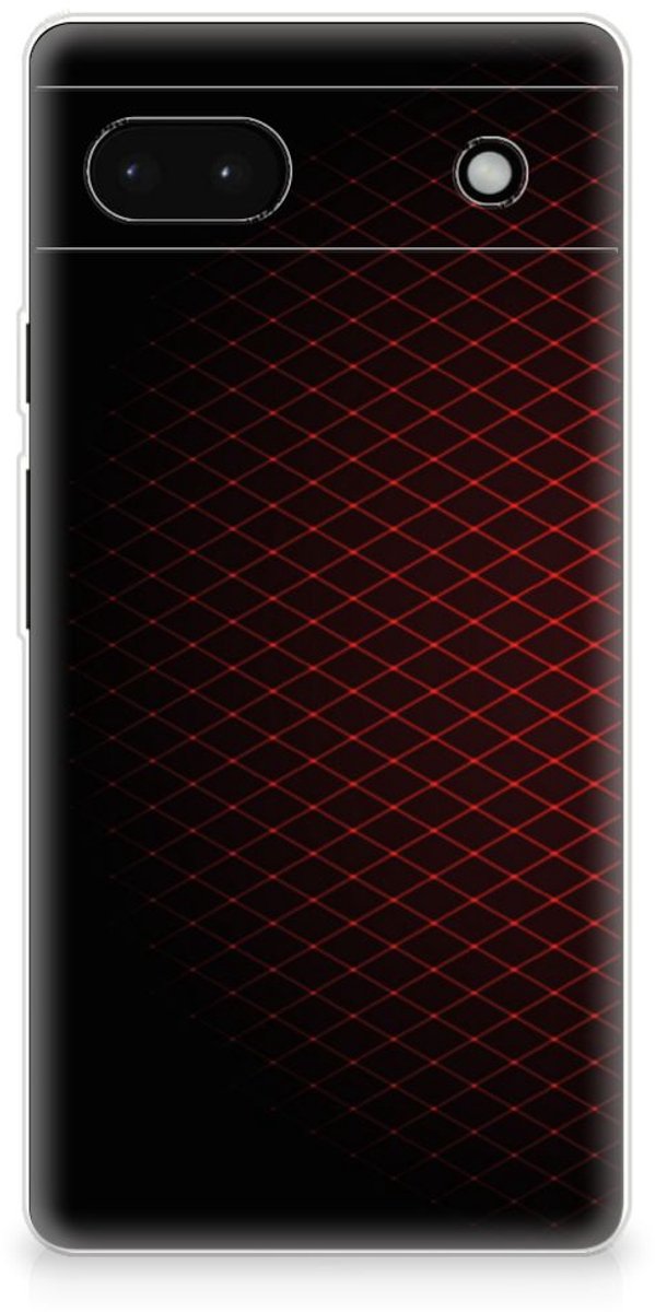 TPU Hoesje voor Google Pixel 6A TPU bumper Geruit Rood