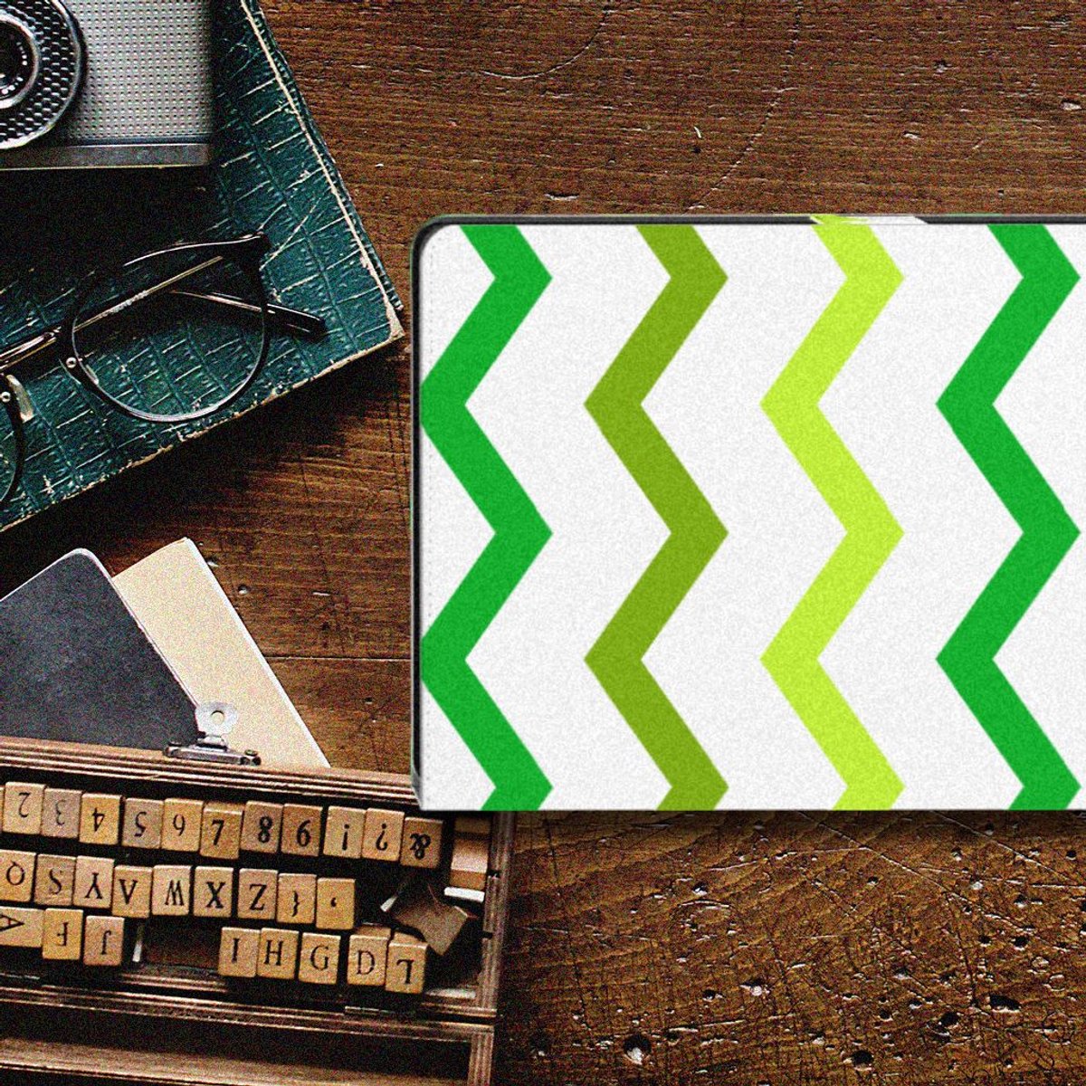 Samsung Galaxy Tab A8 2021/2022 Tablet Hoes Zigzag Groen