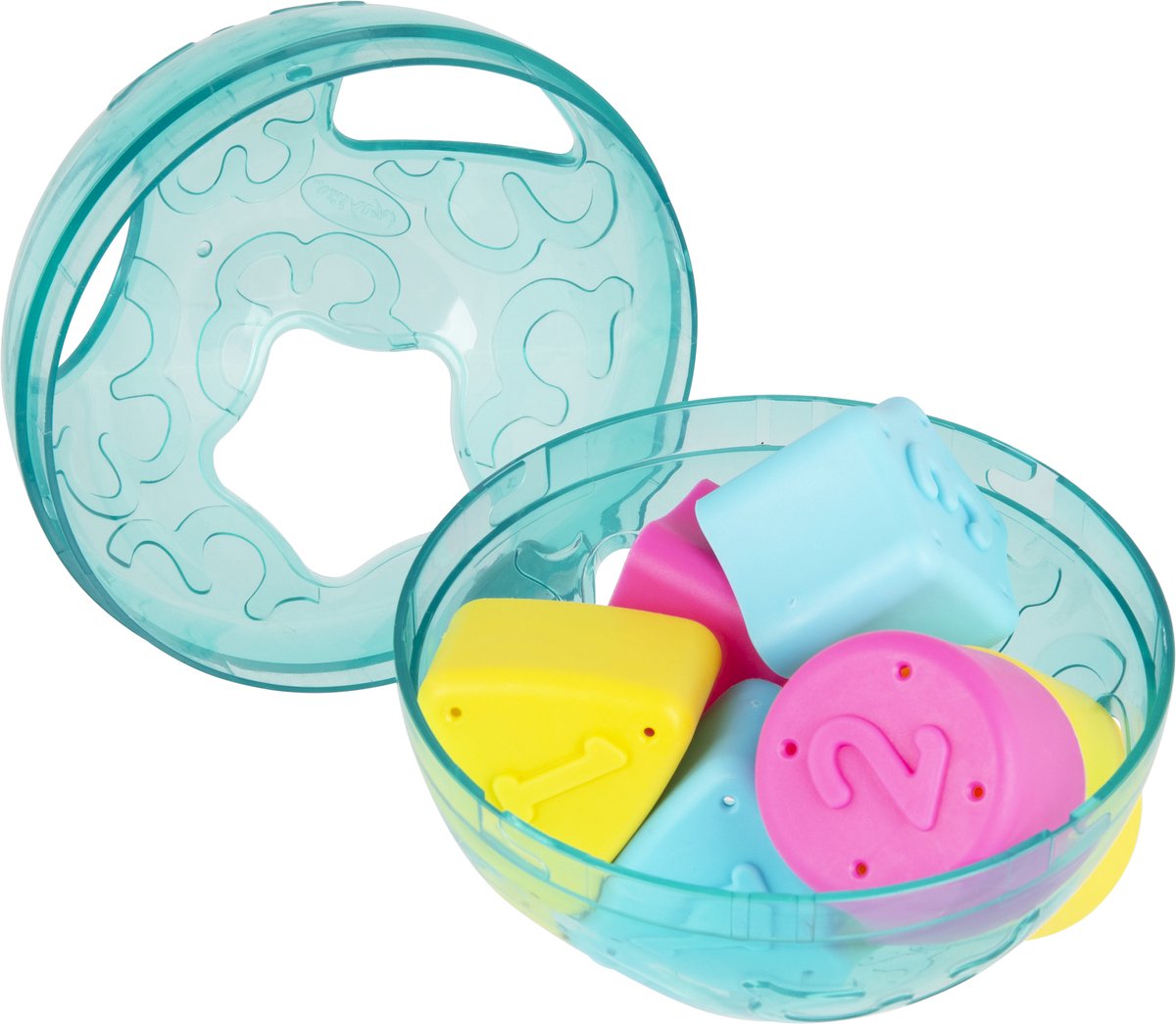 Playgro Roll and Sort Ball - Baby bal - vormsorteerder - Baby speelbal - Speelgoed Baby - Speelgoed 1 jaar - Educatief baby speelgoed - Bal voor baby - motoriek baby - Baby rammelaar - interactief baby speelgoed - inclusief zachte blokken — afbeelding 4
