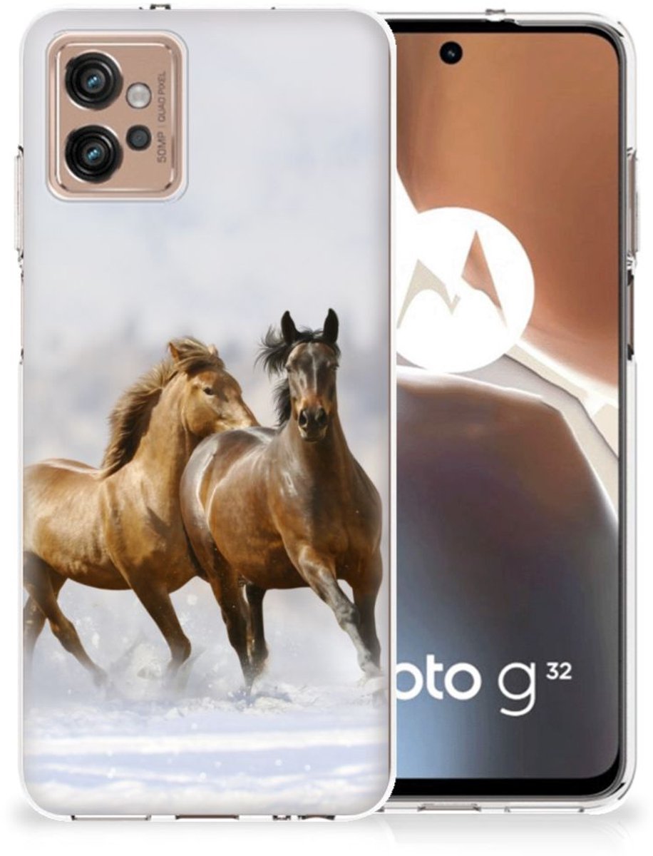 Motorola Moto G32 TPU Hoesje Paarden