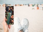 OPPO A93 5G TPU Hoesje Pauw met Bloemen