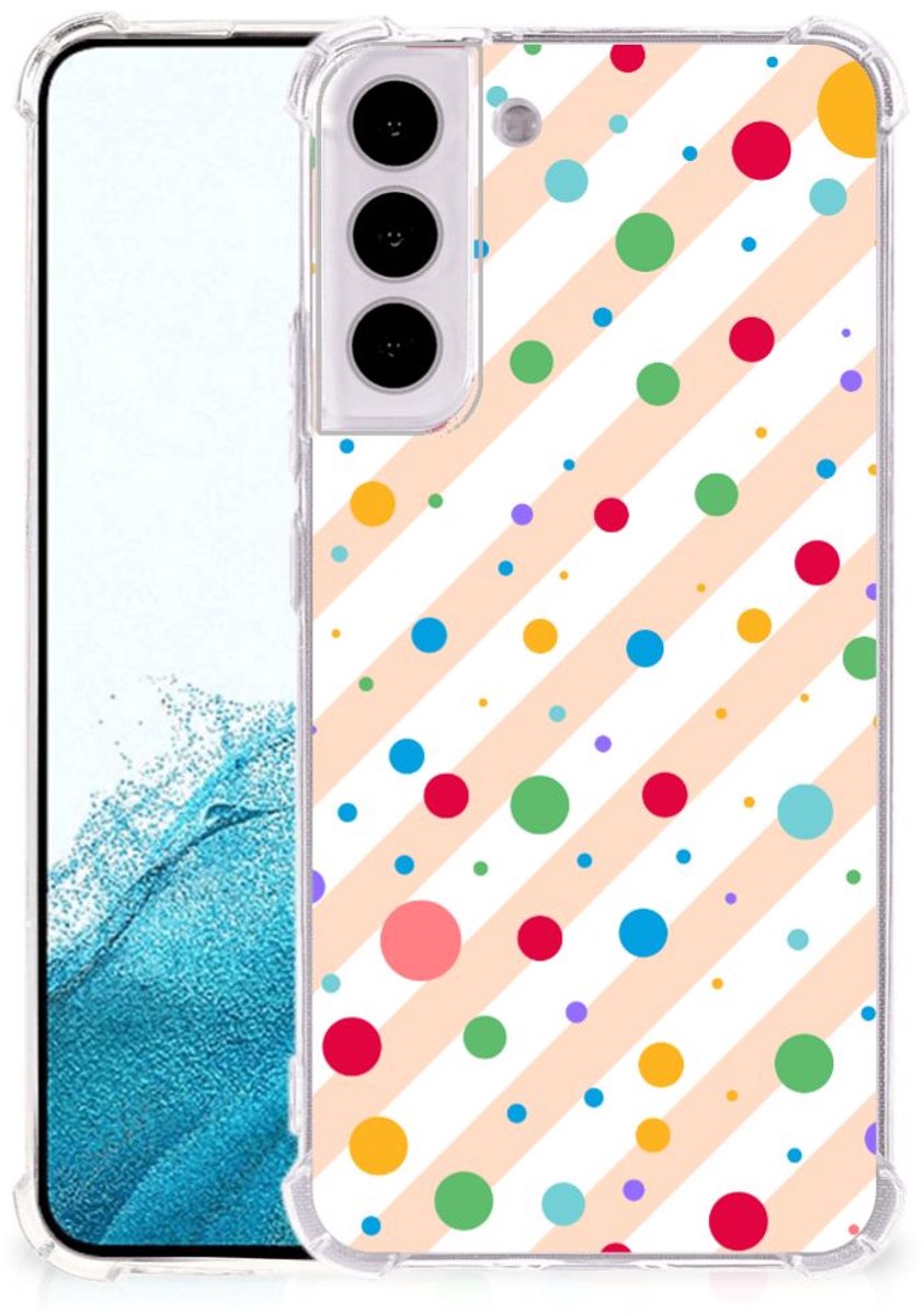 Samsung Galaxy S22 Plus Doorzichtige Silicone Hoesje Dots