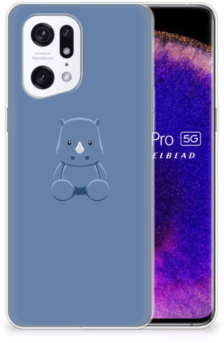 OPPO Find X5 Pro Telefoonhoesje met Naam Baby Rhino