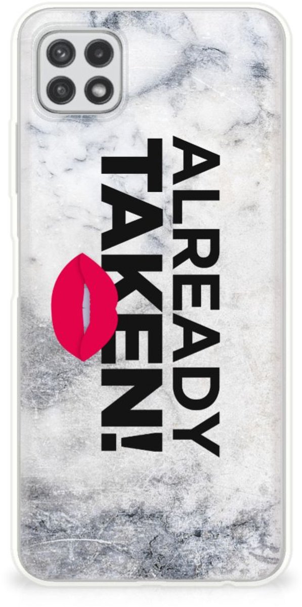 Samsung Galaxy A22 5G Siliconen hoesje met naam Already Taken White