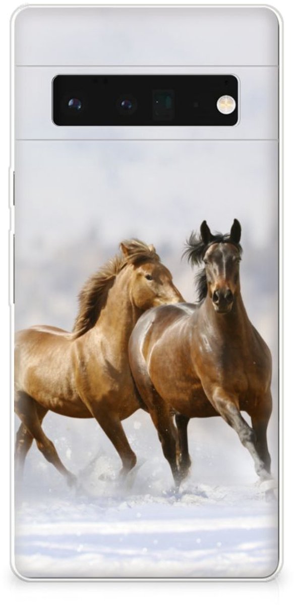 Google Pixel 6 Pro TPU Hoesje Paarden