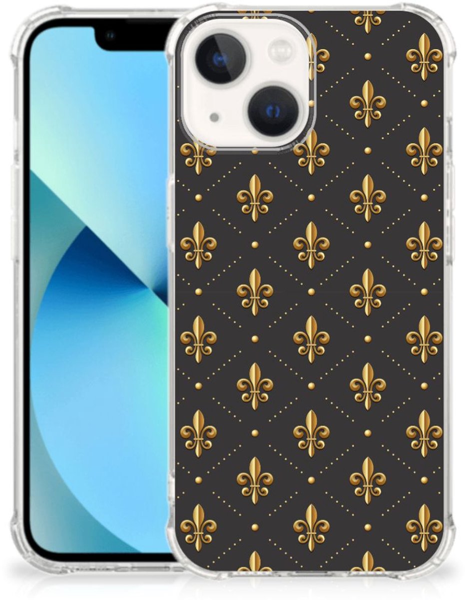iPhone 13 mini Doorzichtige Silicone Hoesje Franse Lelie