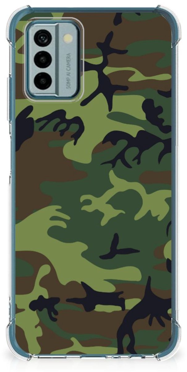 Nokia G22 Doorzichtige Silicone Hoesje Army Dark