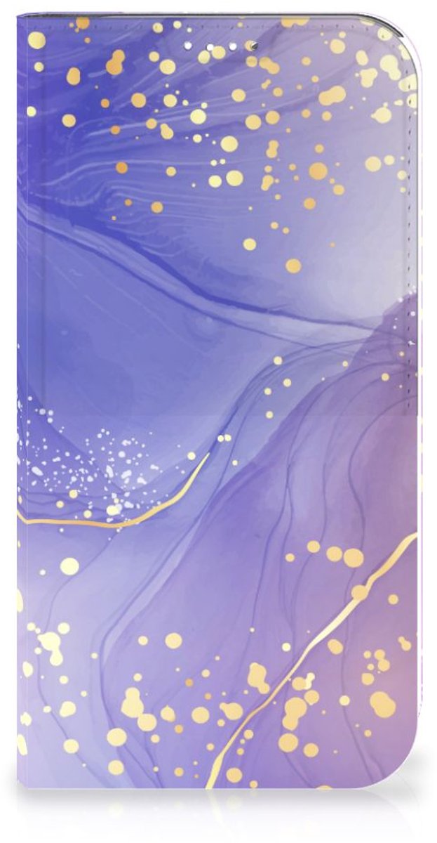 Bookcase voor iPhone 15 Watercolor Paars