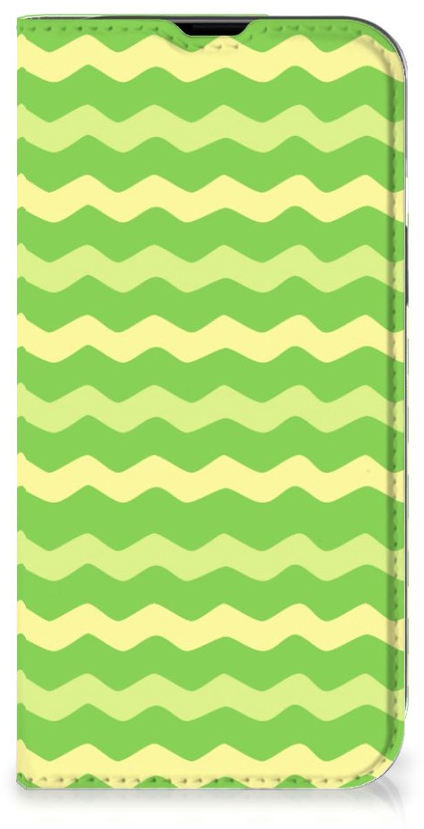 iPhone 14 Hoesje met Magneet Waves Green