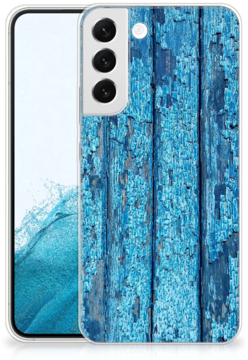 Samsung Galaxy S22 Plus Bumper Hoesje Wood Blue