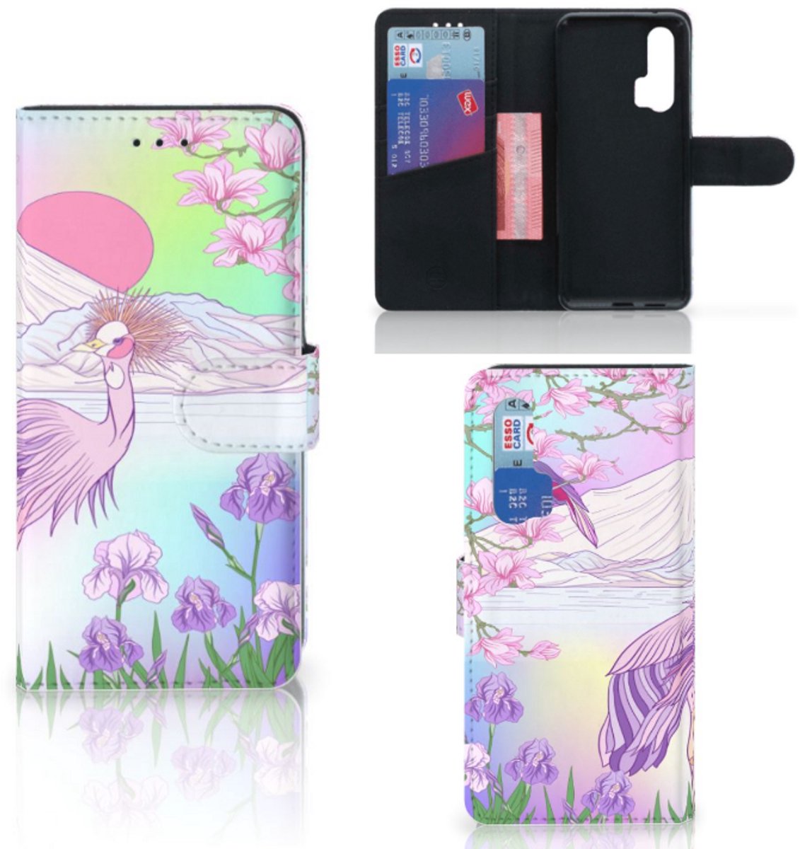 Honor 20 Pro Telefoonhoesje met Pasjes Bird