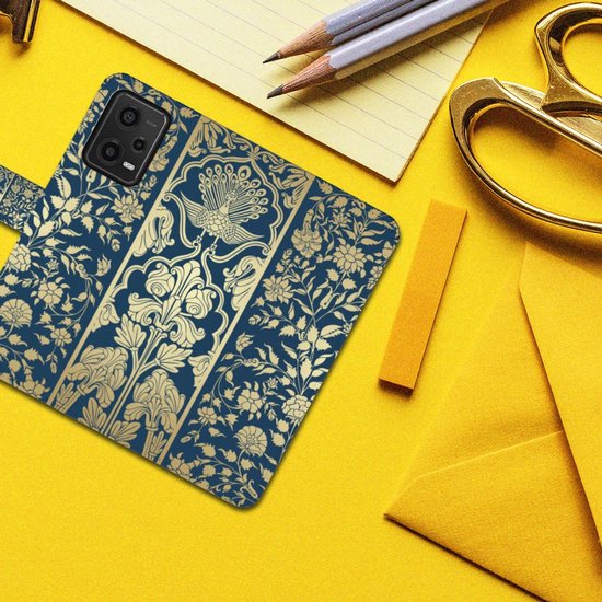 Portefeuille Livre Xiaomi Redmi Note 12 5G | Poco X5 Coque Téléphone Fleurs beiges