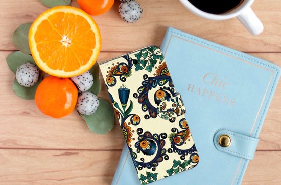 Coque avec pour OPPO A78 5G | A58 5G Portefeuille Baroque Fleur