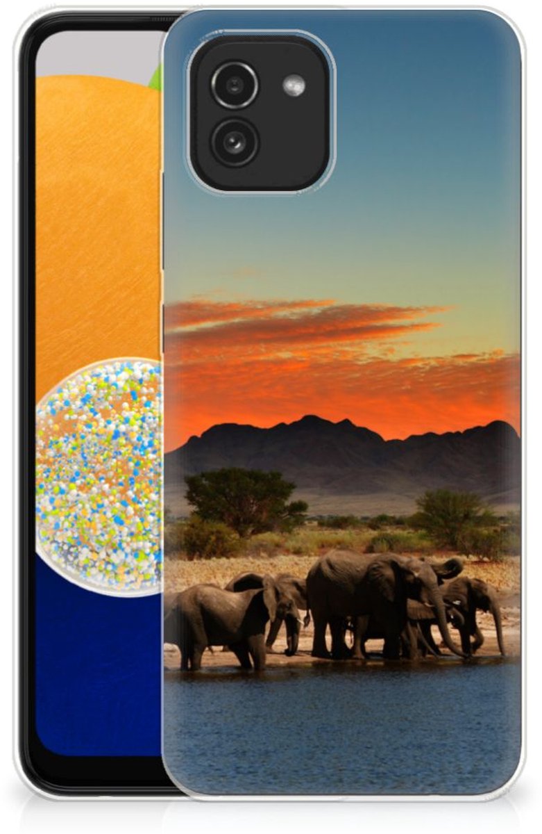Samsung Galaxy A03 TPU Hoesje Olifanten