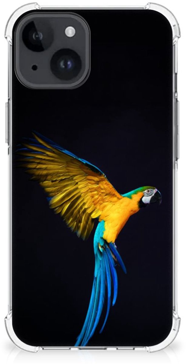 TPU Case Anti-Shock voor iPhone 15 Plus Case Anti-shock Papegaai