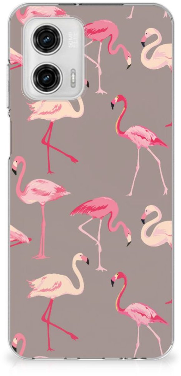 Motorola Moto G73 TPU Hoesje Flamingo