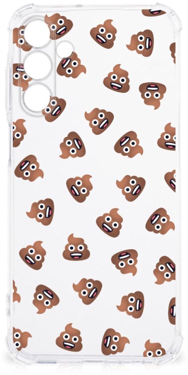 Doorzichtige Silicone Hoesje voor Samsung Galaxy A15 Poep Emojis