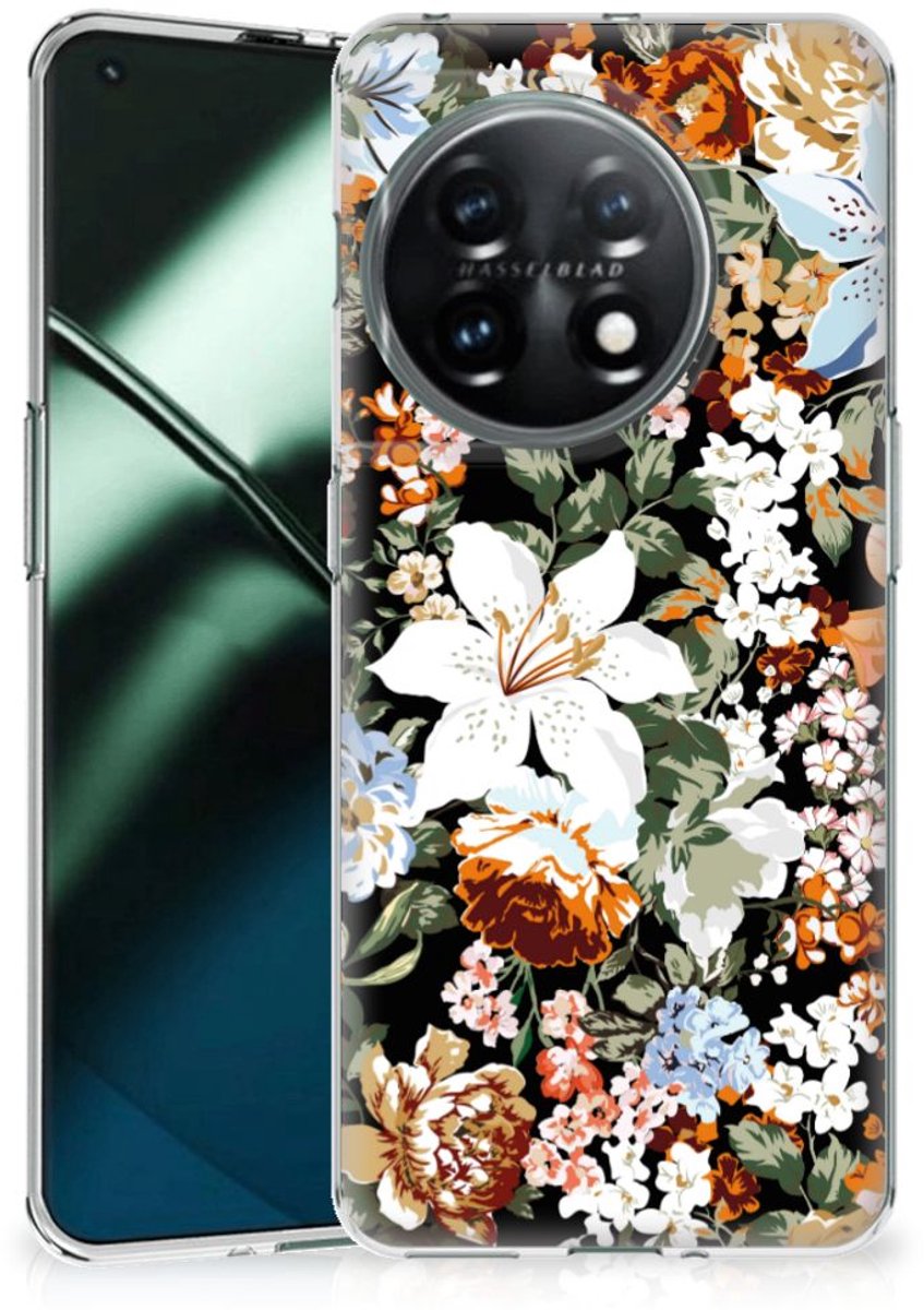 TPU Case voor OnePlus 11 Dark Flowers