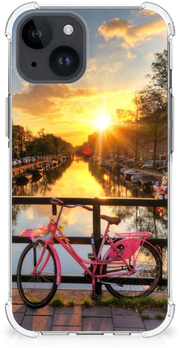 iPhone 15 Telefoonhoesje met valbescherming Amsterdamse Grachten