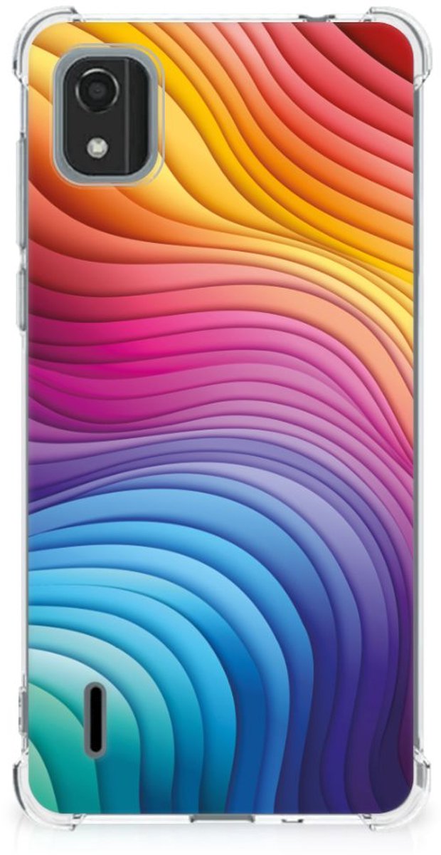 Shockproof Case voor Nokia C2 2nd Edition Regenboog