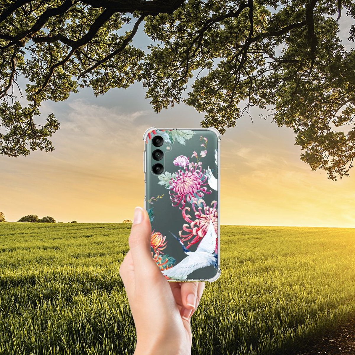 Samsung Galaxy A24 Case Anti-shock Bird Flowers