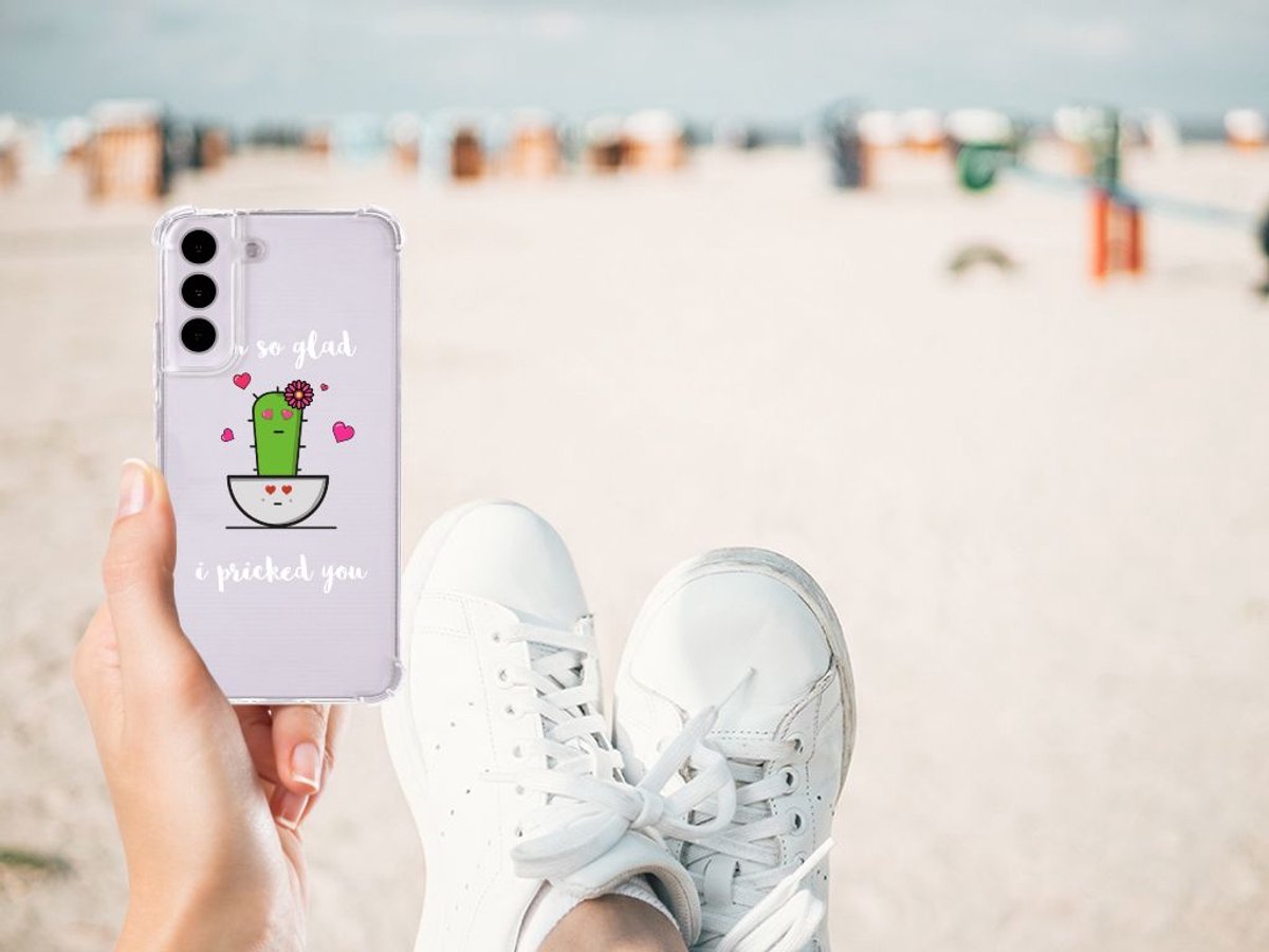 Samsung Galaxy S22 Stevig Bumper Hoesje Cactus Glad