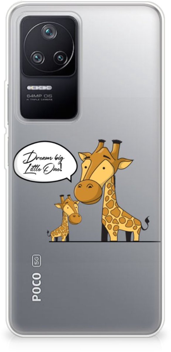 Xiaomi Poco F4 Telefoonhoesje met Naam Giraffe