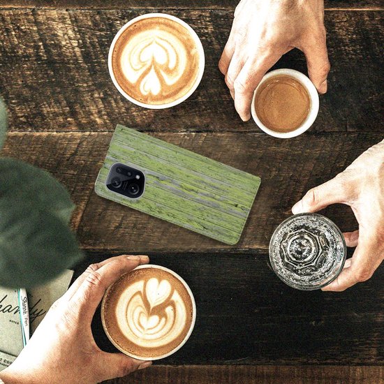 Étui pour téléphone OPPO Find X5 Étui portefeuille Vert Wood