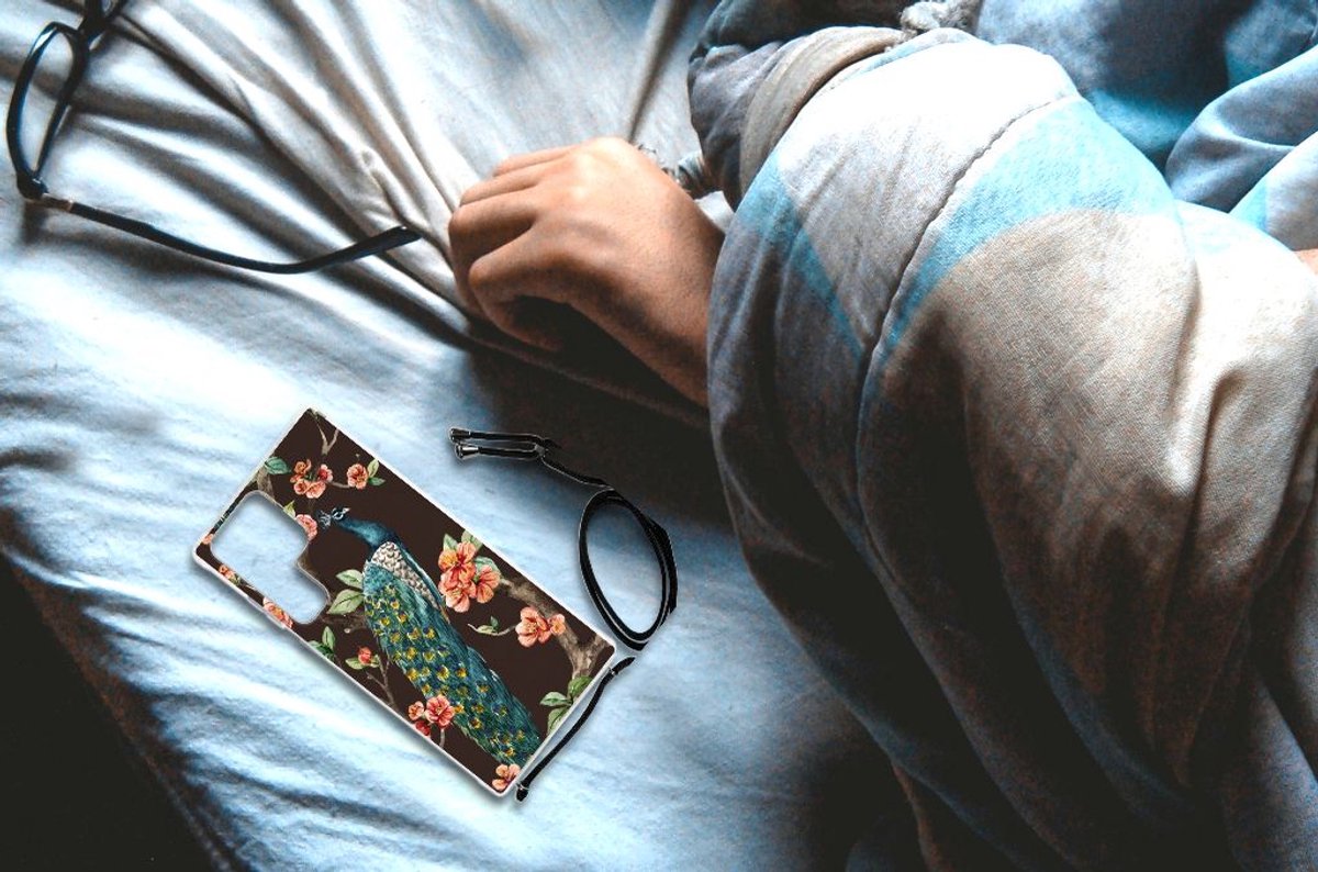 Samsung Galaxy S23 Ultra Case Anti-shock Pauw met Bloemen
