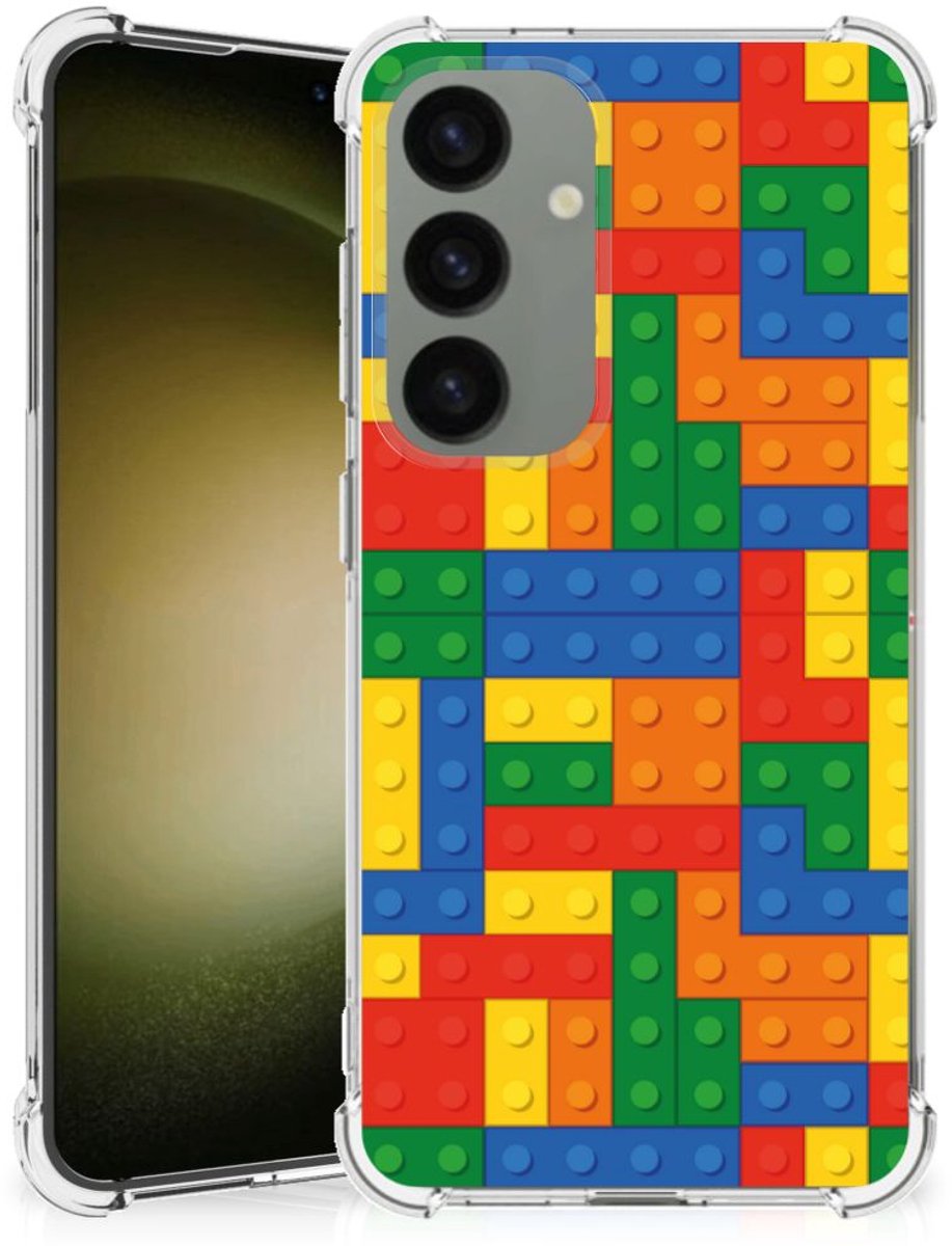 Samsung Galaxy S24 Doorzichtige Silicone Hoesje Blokken