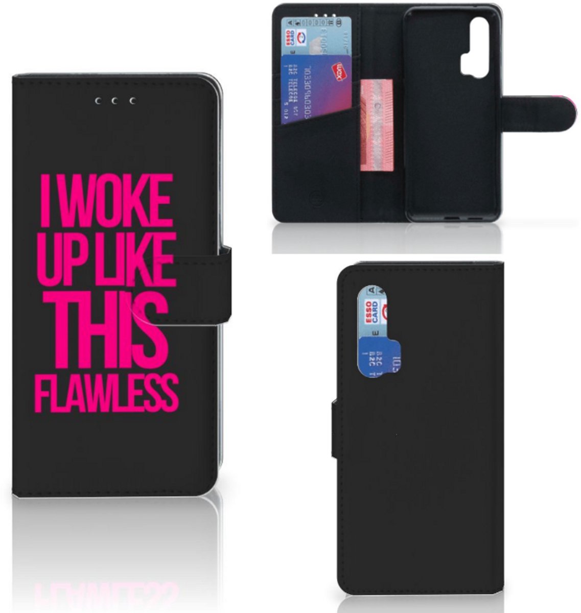 Honor 20 Pro Hoesje met naam Woke Up - Origineel Cadeau Zelf Maken